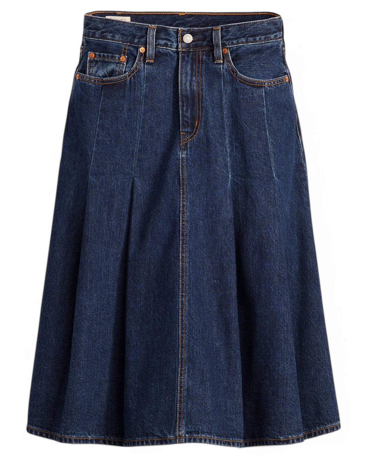 Gonna Midi Plissettata in Denim-LEVI'S-Gonne-Vittorio Citro Boutique