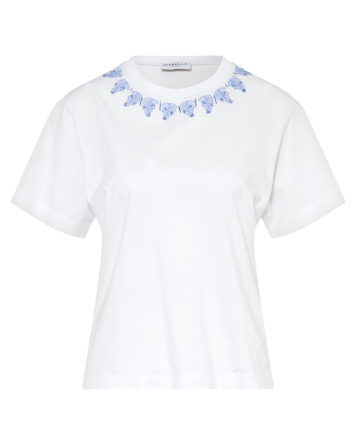 T-shirt in Puro Cotone con Dettaglio Ricamato-Marella-T-shirt-Vittorio Citro Boutique