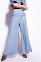 PANTALONI WIDE-LEG DENIM LYOCELL-Pinko-Jeans-Vittorio Citro Boutique