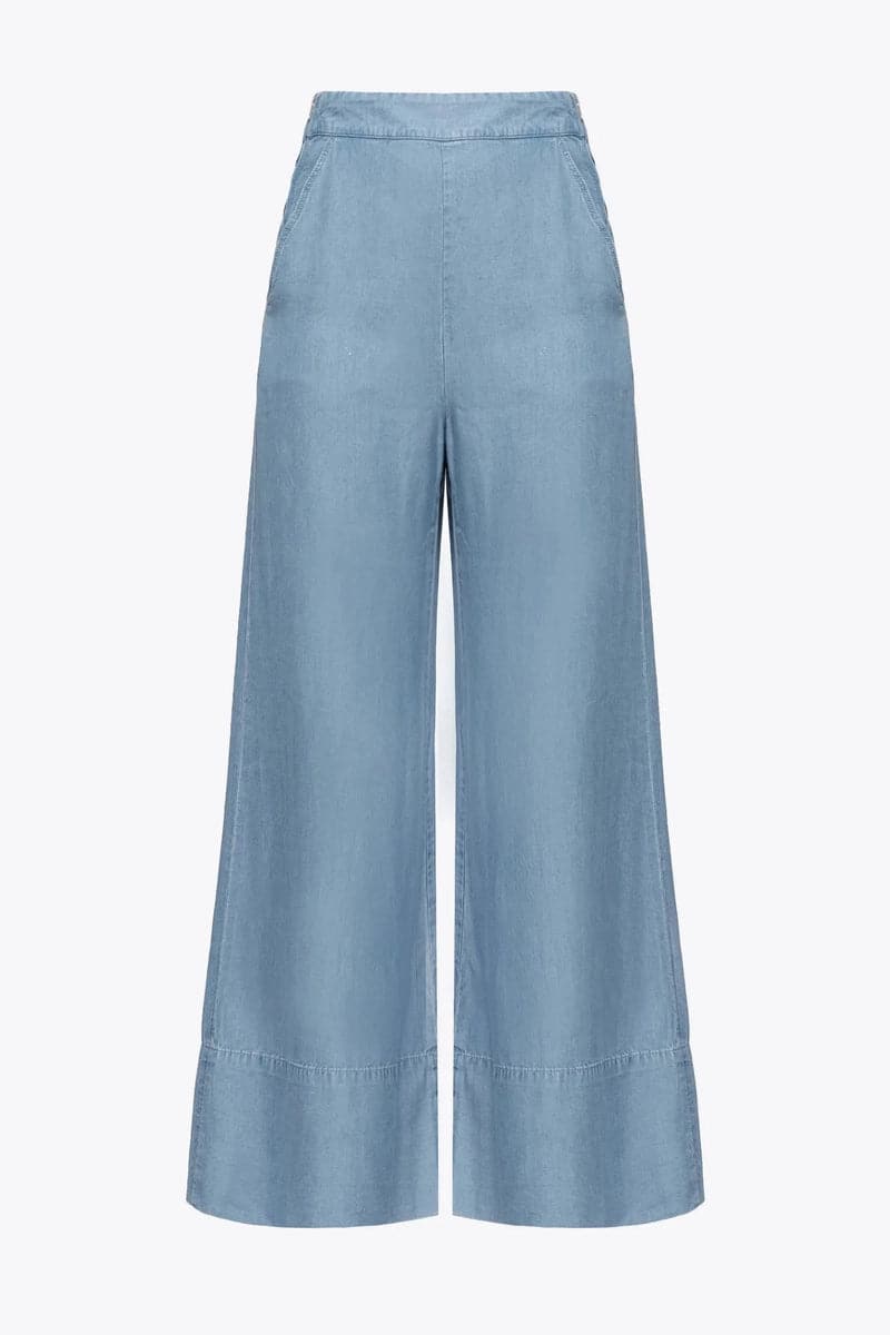 PANTALONI WIDE-LEG DENIM LYOCELL-Pinko-Jeans-Vittorio Citro Boutique