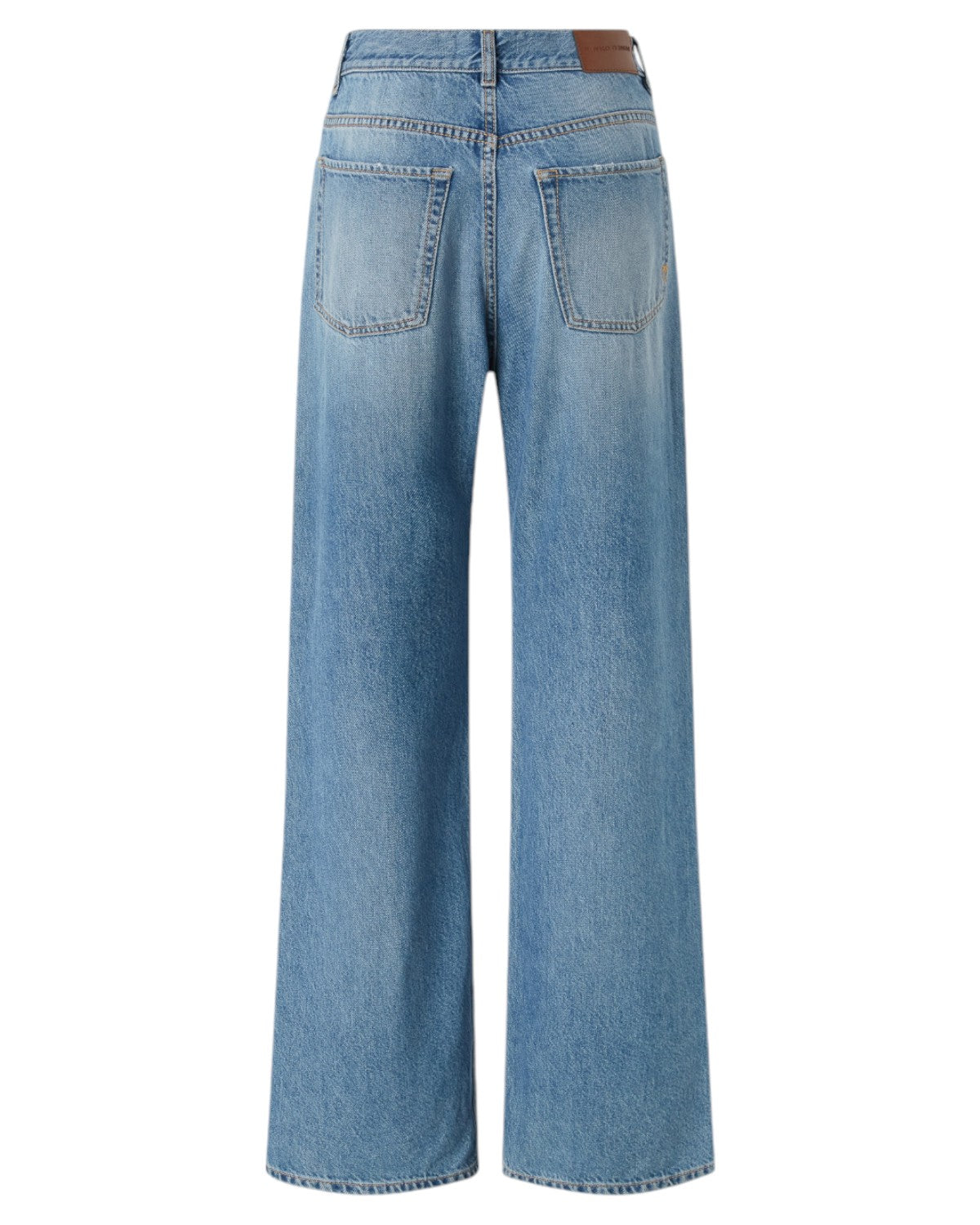 Jeans Palazzo in Denim Soft Touch - Vita Alta e Gamba Ampia-Pinko-Jeans-Vittorio Citro Boutique