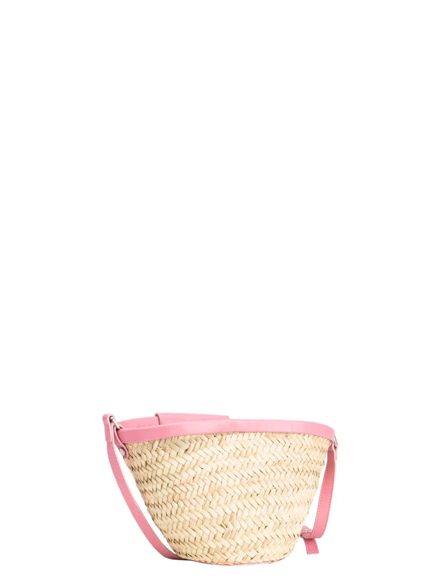 Borsa Secchiello Rafia e Pelle Love Summer-Pinko-Borse a spalla-Vittorio Citro Boutique