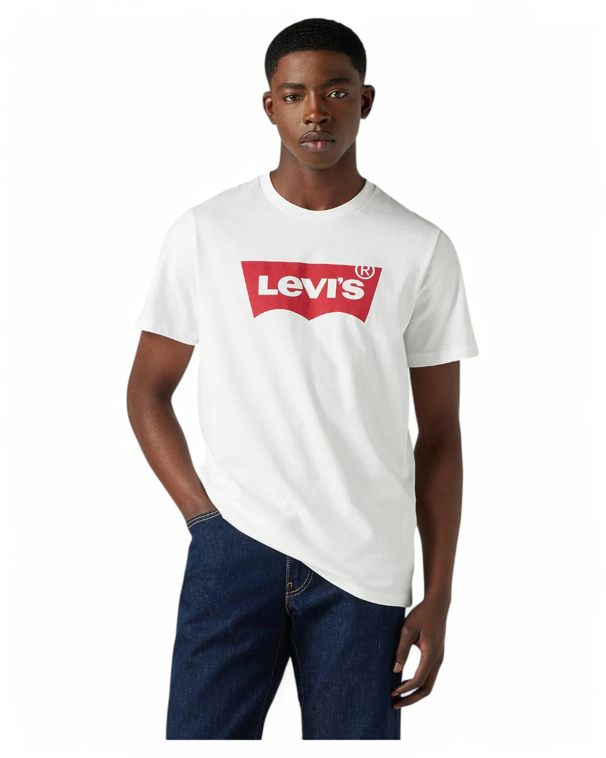 T-shirt Housemark Standard in Cotone con Logo Bianco-T-shirt-LEVI'S-Vittorio Citro Boutique