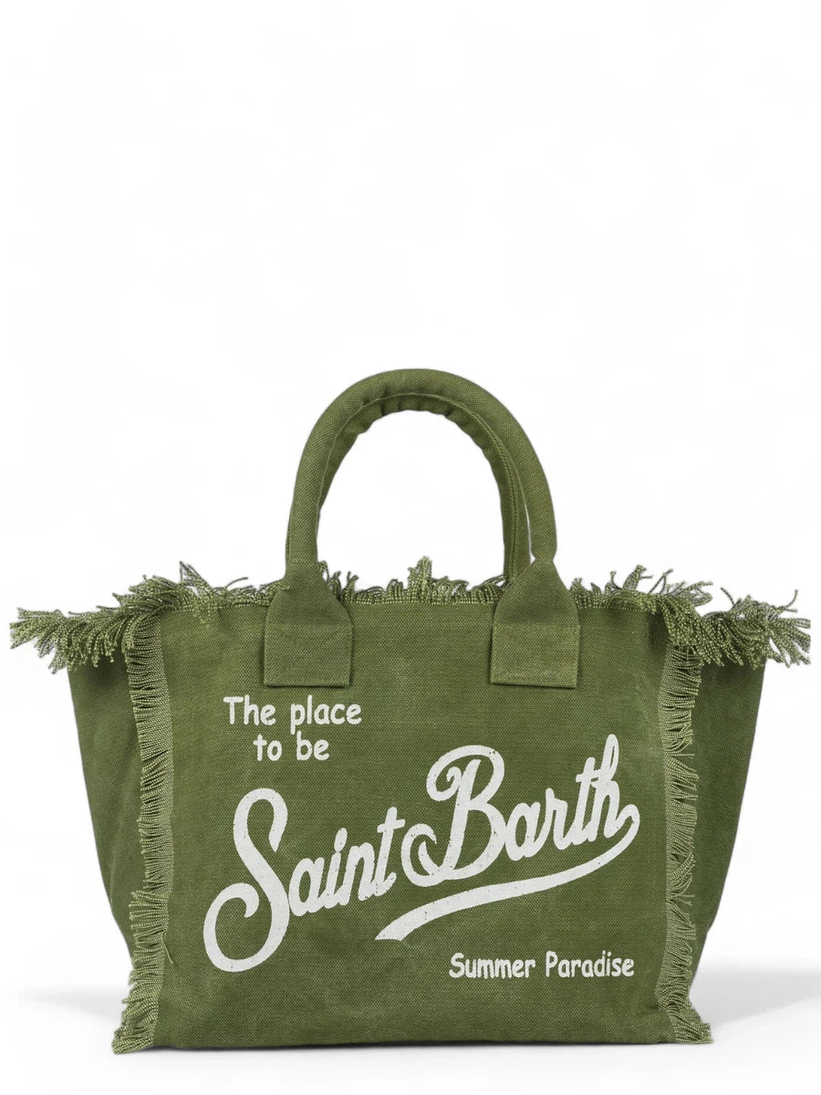 Borsa Vanity in Canvas verde militare-Mc2 Saint Barth-Borse a mano-Vittorio Citro Boutique