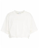 T-shirt Cropped Oversize con Ricamo Logo-T-shirt-Pinko-Vittorio Citro Boutique