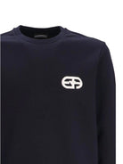 Felpa in Cotone Misto con Logo Emporio Armani-Emporio Armani-Felpe-Vittorio Citro Boutique