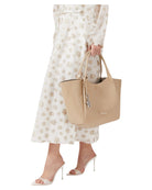 Maxi Shopper con Finish Stampa Cocco e Charm Logo-Emporio Armani-Borse a spalla-Vittorio Citro Boutique