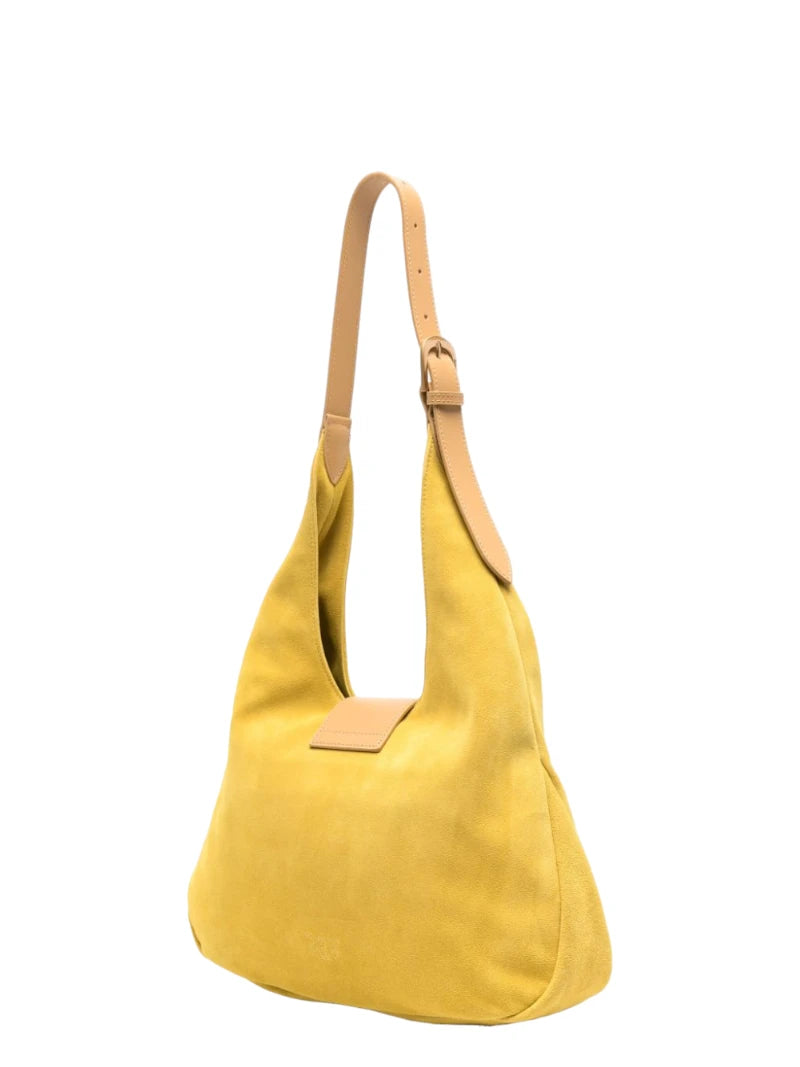Mini Hobo Bag in Suede e Pelle-Borse a spalla-Pinko-Vittorio Citro Boutique