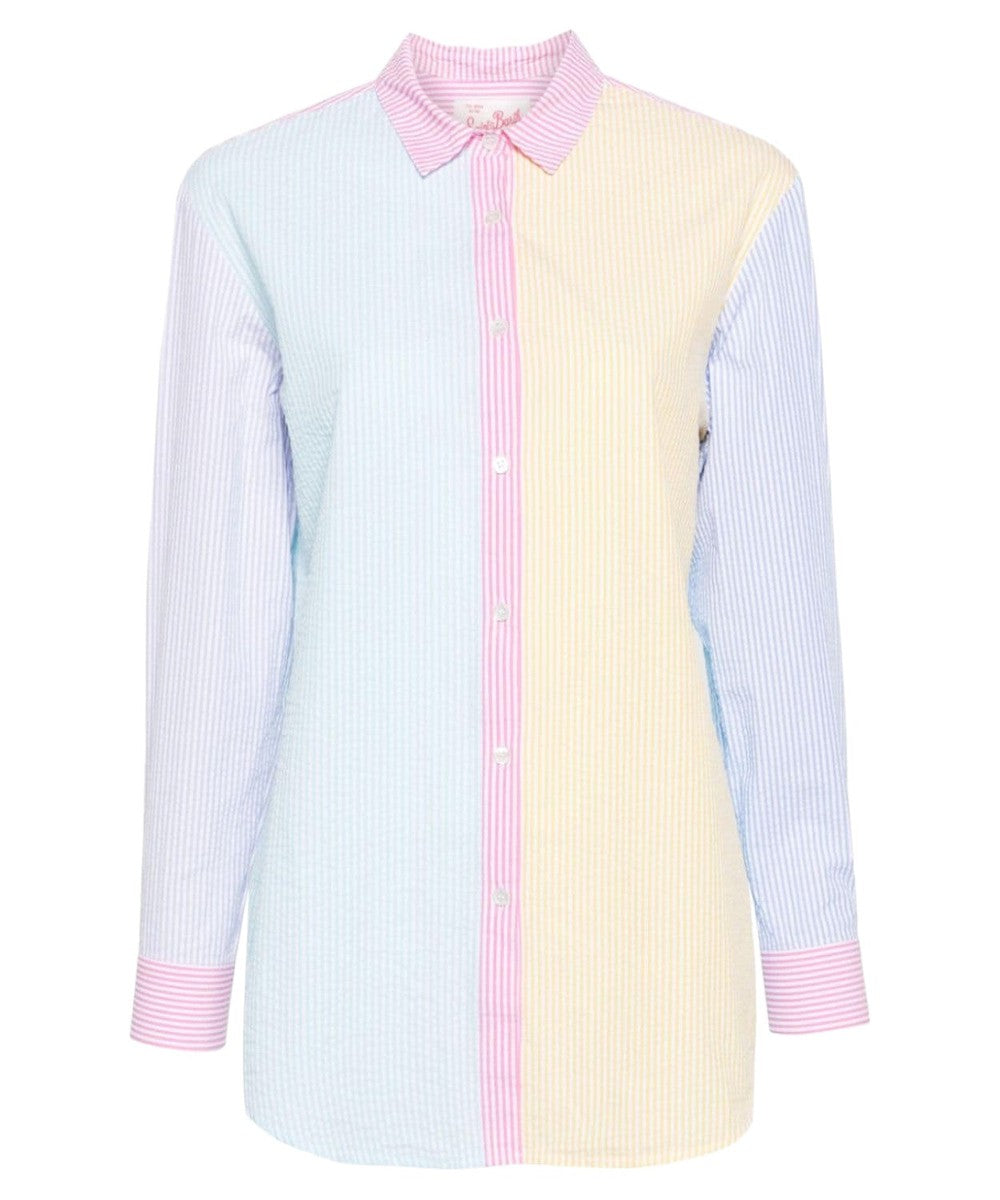 Camicia Lunga Brigitte a Righe Multicolor-Camicie-Mc2 Saint Barth-Vittorio Citro Boutique