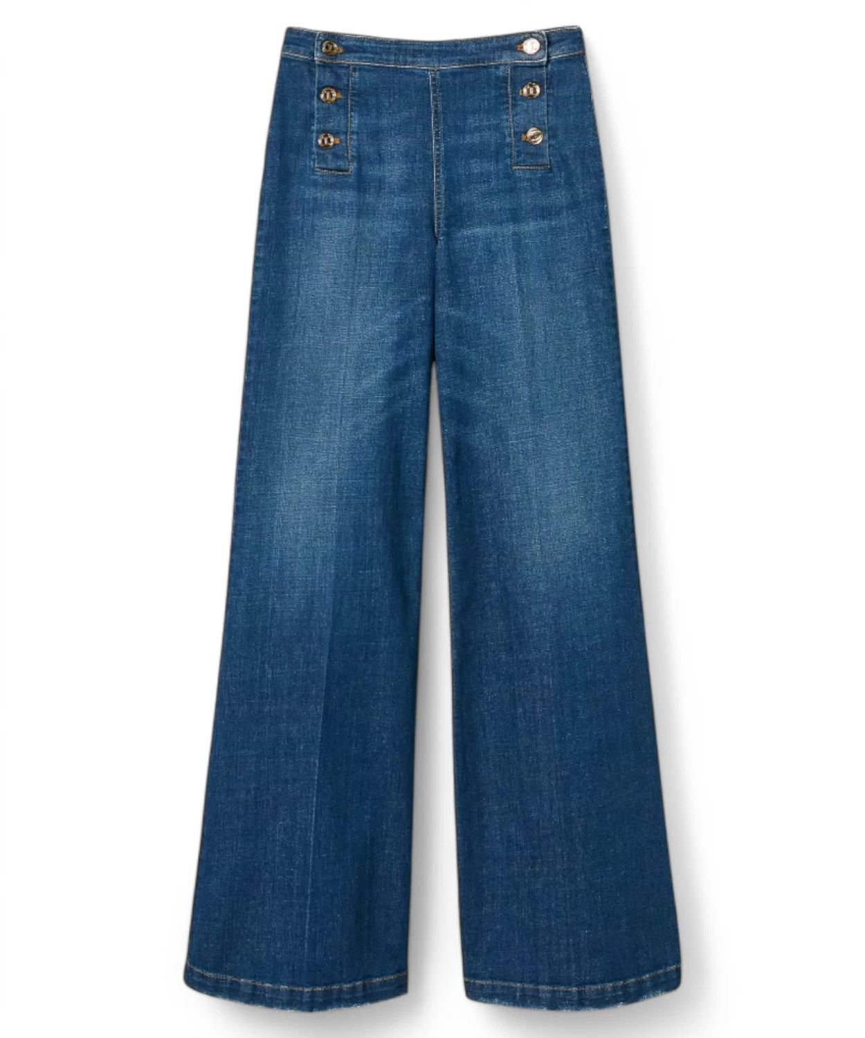 Jeans Flared Twinset con Bottoni Décor-Jeans-Twinset-Vittorio Citro Boutique