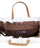 Borsa Tote Colette con Ricamo Bianco e Dettagli in Pelle-Mc2 Saint Barth-Borse a mano-Vittorio Citro Boutique