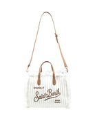 Borsa Tote Colette con Ricamo Bianco e Dettagli in Pelle-Mc2 Saint Barth-Borse a mano-Vittorio Citro Boutique