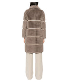 Cappotto in Finto Shearling Taupe | Eleganza Cruelty-Free-Twinset-Pellicce e shearling-Vittorio Citro Boutique