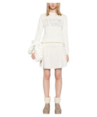 Maglione New Queen Bianco in Lana con Dettagli Lurex-Mc2 Saint Barth-Maglieria-Vittorio Citro Boutique