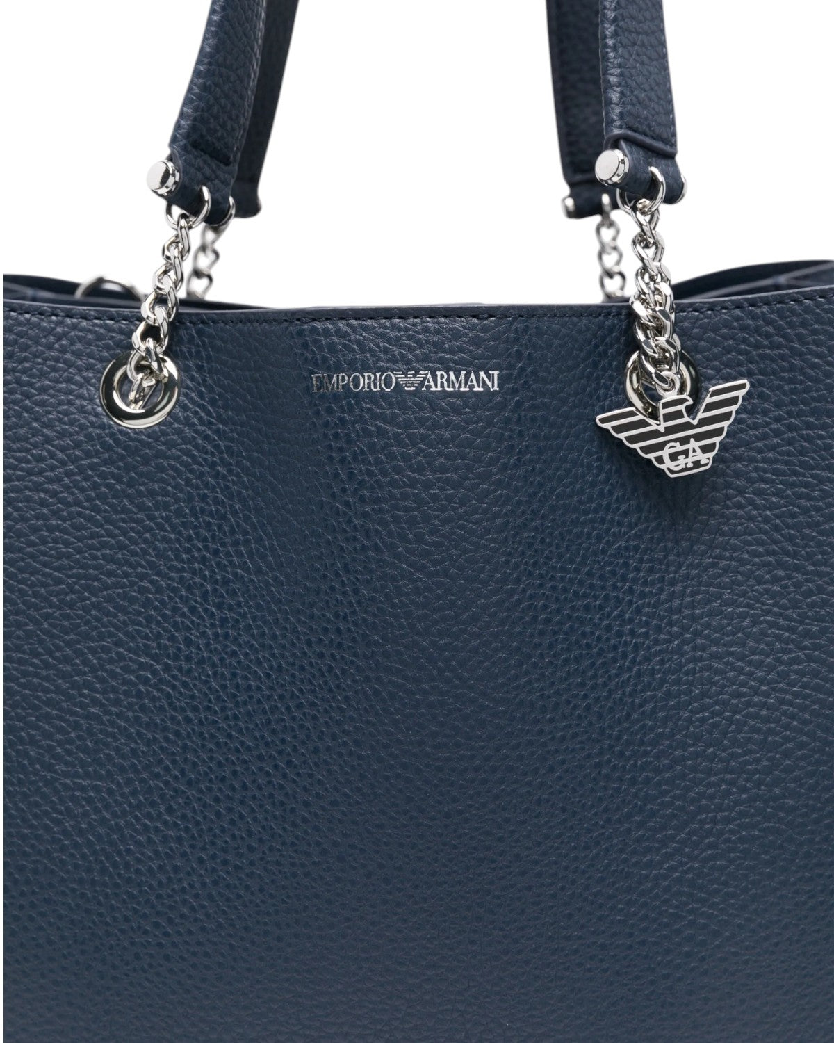 Shopper Effetto Palmellato con Charm Aquila-Borse a mano-Emporio Armani-Vittorio Citro Boutique