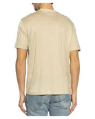 T-shirt Emporio Armani Beige con Ricamo-Emporio Armani-T-shirt-Vittorio Citro Boutique