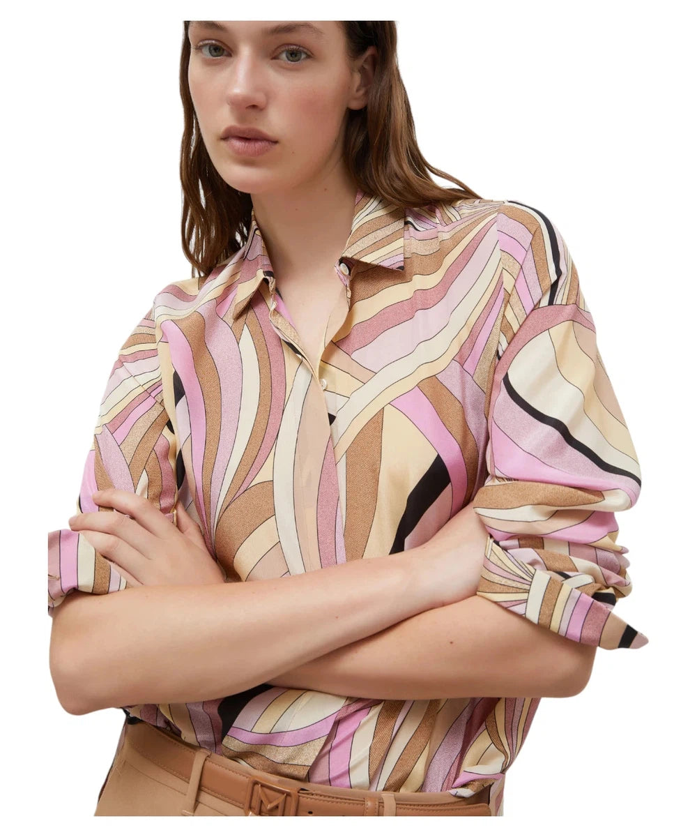 Camicia Minerva in Crêpe di Seta con Stampa Rétrò-Marella-Camicie-Vittorio Citro Boutique