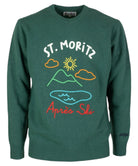 Maglione Heron Verde con Ricamo "St. Moritz"-Mc2 Saint Barth-Maglieria-Vittorio Citro Boutique