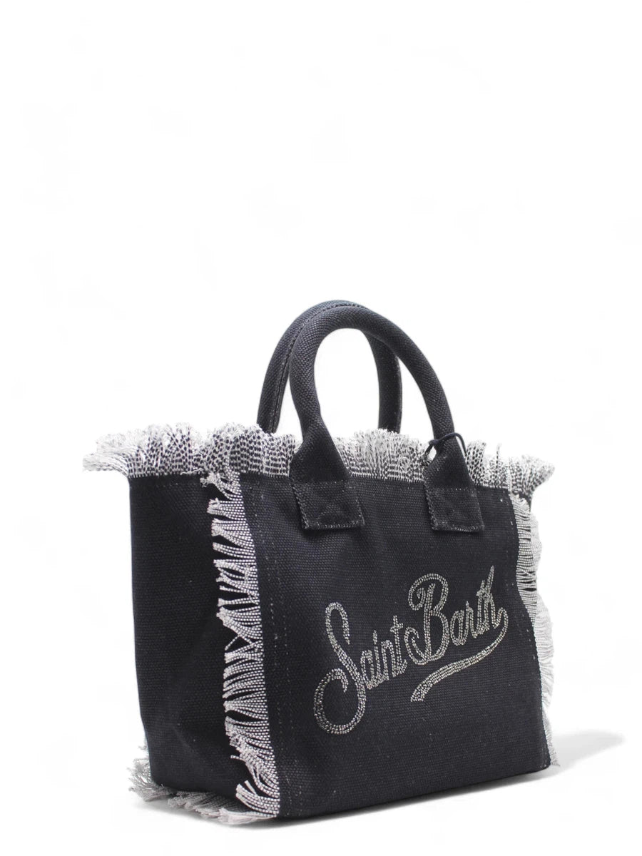 Borsa Vanity in Tela di Cotone Nero-Mc2 Saint Barth-Borse a spalla-Vittorio Citro Boutique