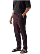 Pantaloni loose fit in lino con pinces-Lardini-Pantaloni-Vittorio Citro Boutique