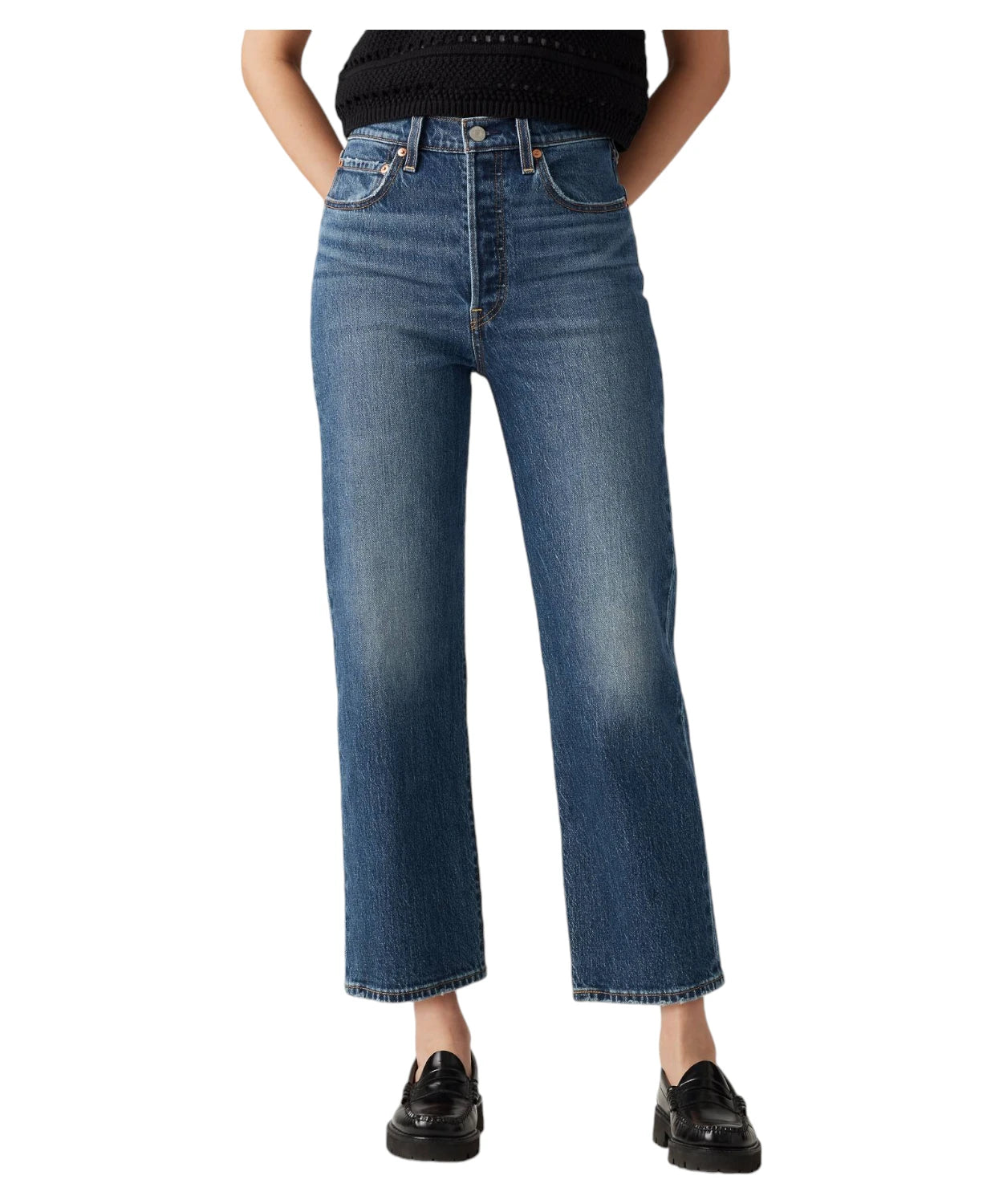 Jeans Levi's Ribcage Straight Alla Caviglia-LEVI'S-Jeans-Vittorio Citro Boutique