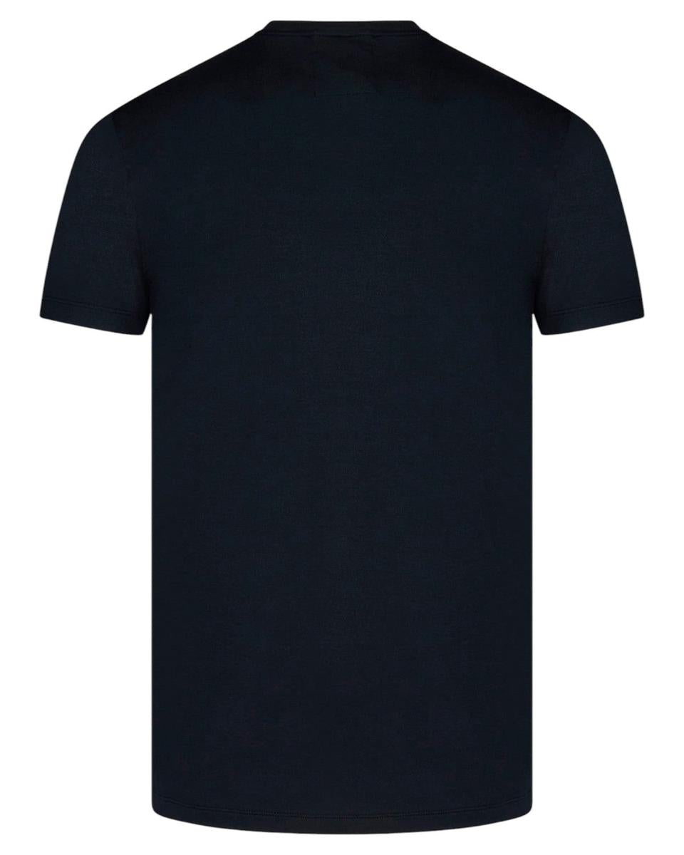 T-shirt in jersey stretch di viscosa con logo Aquila sul fondo.-T-shirt-Emporio Armani-Vittorio Citro Boutique