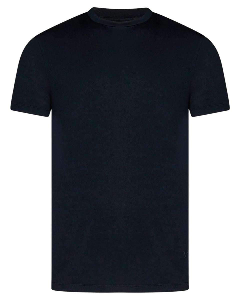 T-shirt in jersey stretch di viscosa con logo Aquila sul fondo.-T-shirt-Emporio Armani-Vittorio Citro Boutique