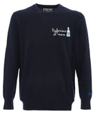 Maglione blu Girocollo "Preferisco Il Mare"-Mc2 Saint Barth-Maglieria-Vittorio Citro Boutique