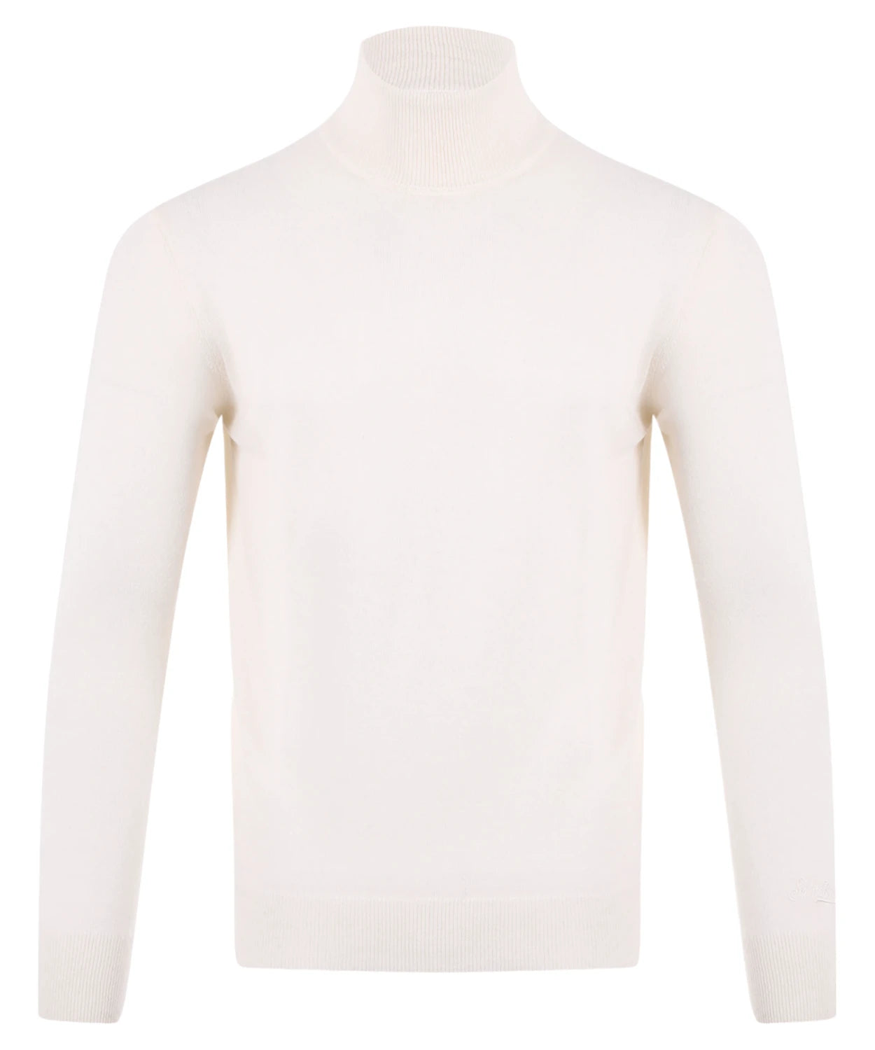 Maglione Dolcevita Bond in Misto Cashmere Bianco-Maglieria-Mc2 Saint Barth-Vittorio Citro Boutique