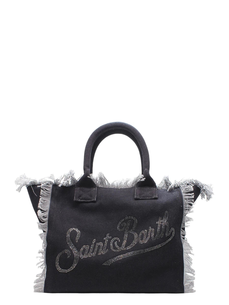 Borsa Vanity in Tela di Cotone Nero-Mc2 Saint Barth-Borse a spalla-Vittorio Citro Boutique