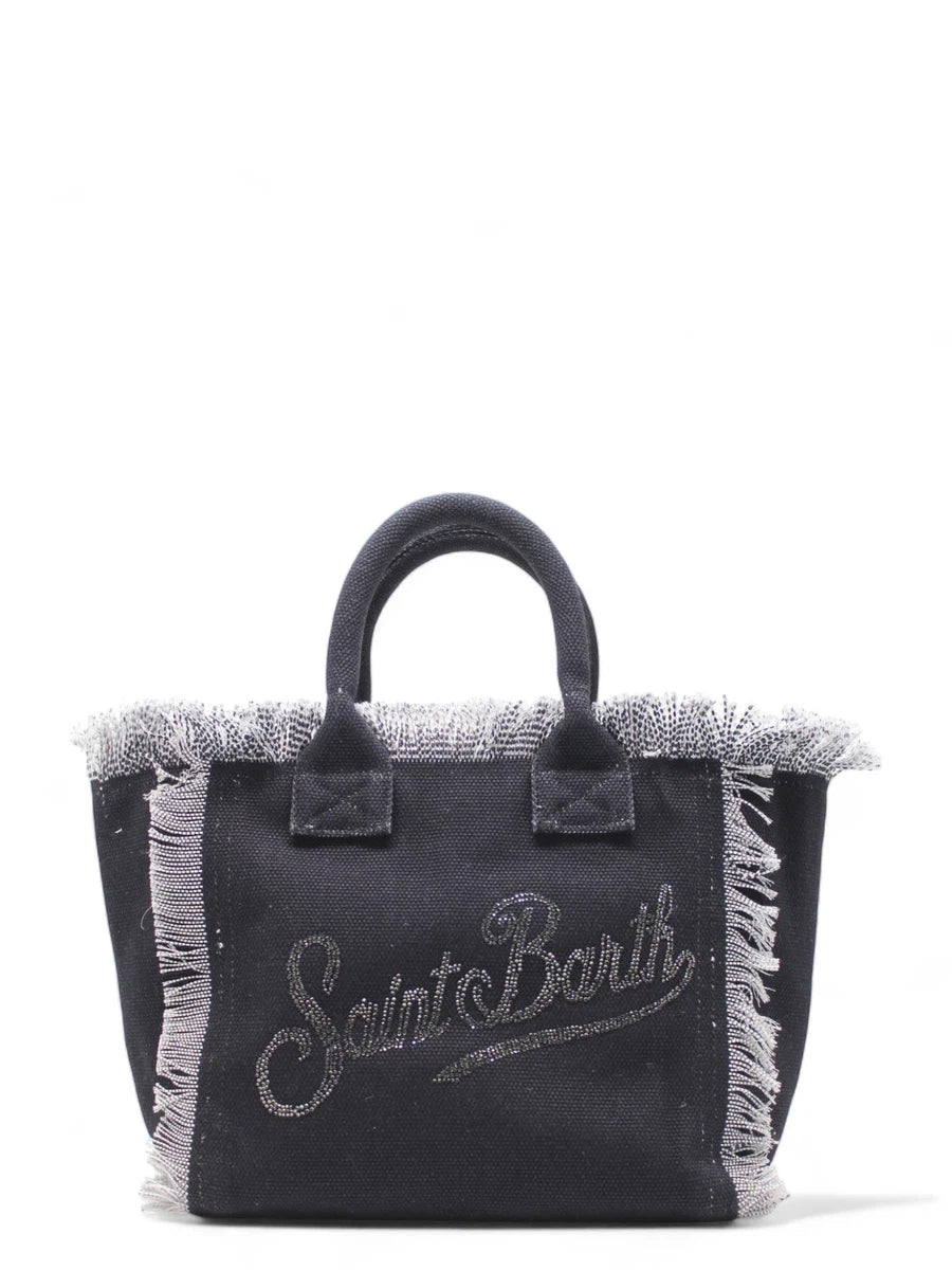 Borsa Colette in Tela di Cotone Denim Nero-Mc2 Saint Barth-Borse a mano-Vittorio Citro Boutique