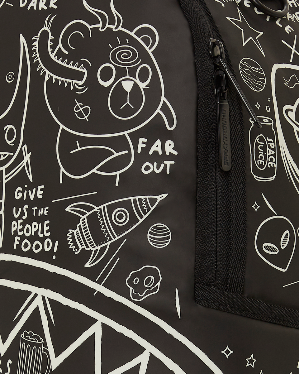 GLOW IN DARK INTERGALACTIC DOODLES DLXS BACKPACK-Sprayground-Zaini-Vittorio Citro Boutique