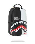 SHARK CENTRAL 2.0 SPLIT BLACK WHITE BACKPACK-Sprayground-Zaini-Vittorio Citro Boutique