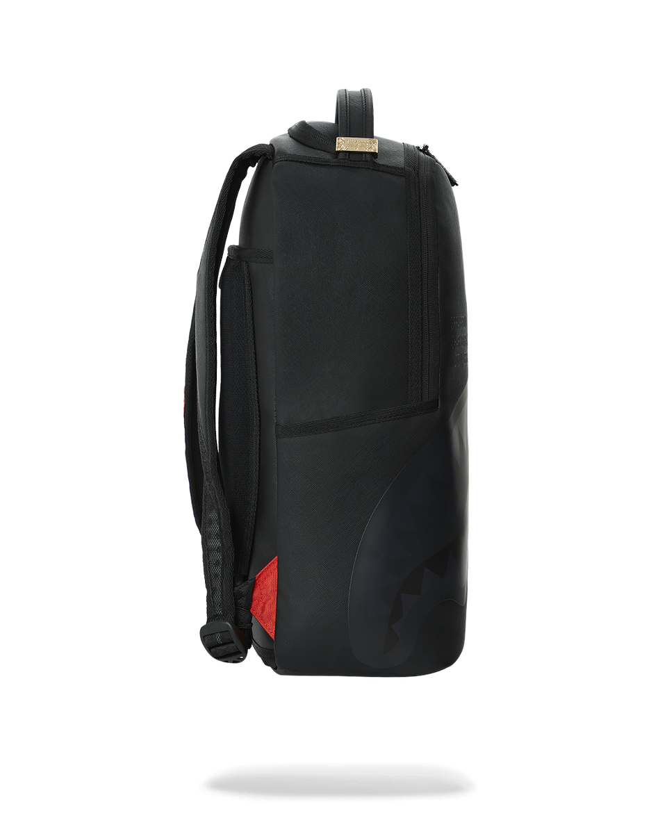 SHARK CENTRAL: 2.0: BLACK ON BLACK DLXSV BACKPACK-Sprayground-Zaini-Vittorio Citro Boutique