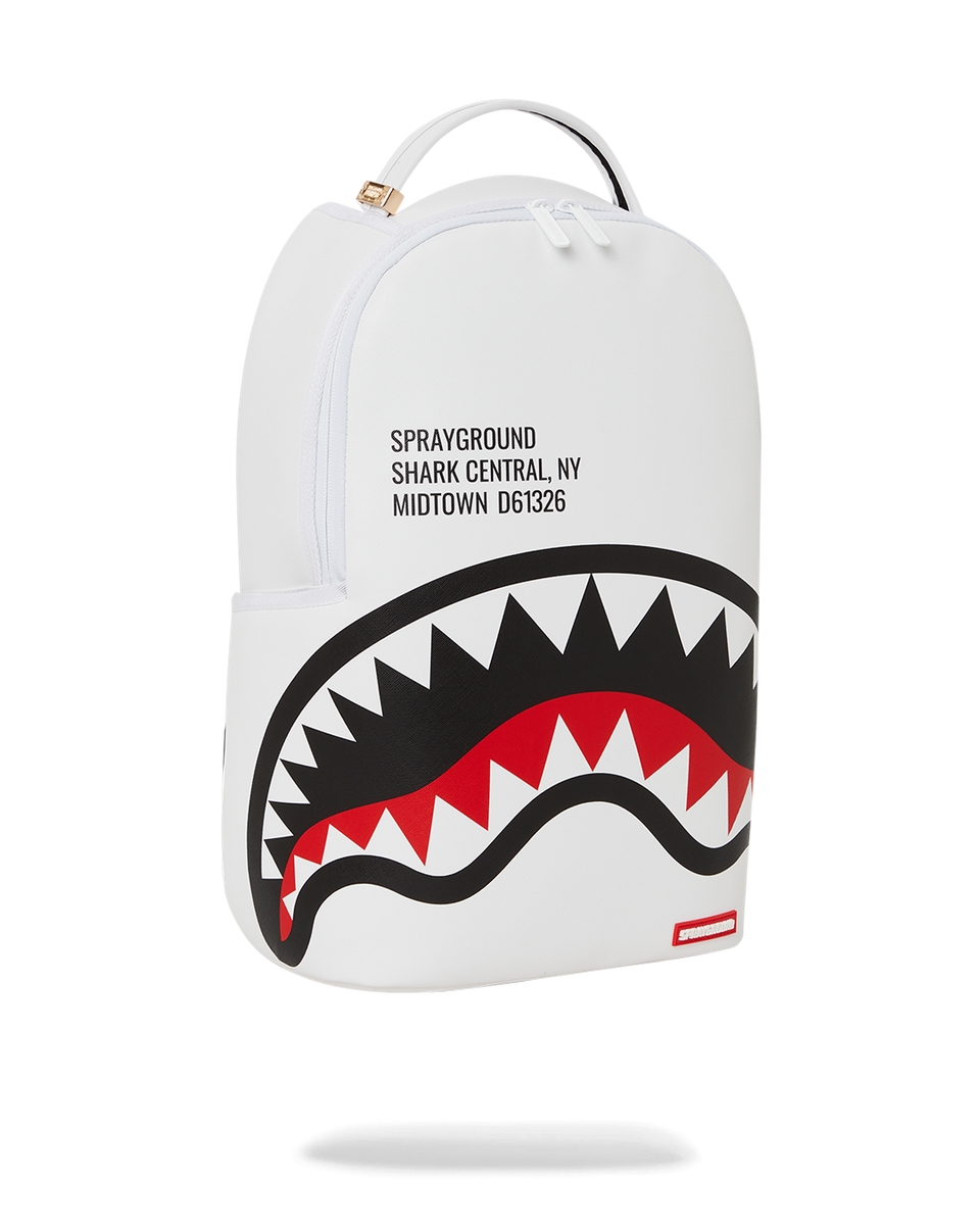 SHARK CENTRAL 2.0 WHITE BACKPACK-Sprayground-Zaini-Vittorio Citro Boutique