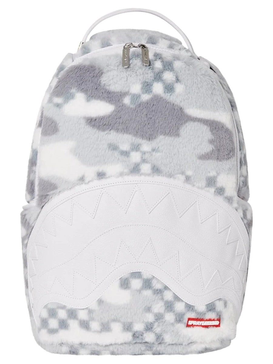 Zaino in pelliccia bianca 3AM DLXSF-Sprayground-Zaini-Vittorio Citro Boutique