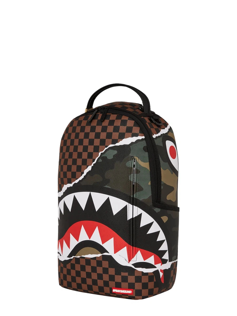 Zaino Sprayground Tear It Up Camo Backpack Marrone-Sprayground-Zaini-Vittorio Citro Boutique