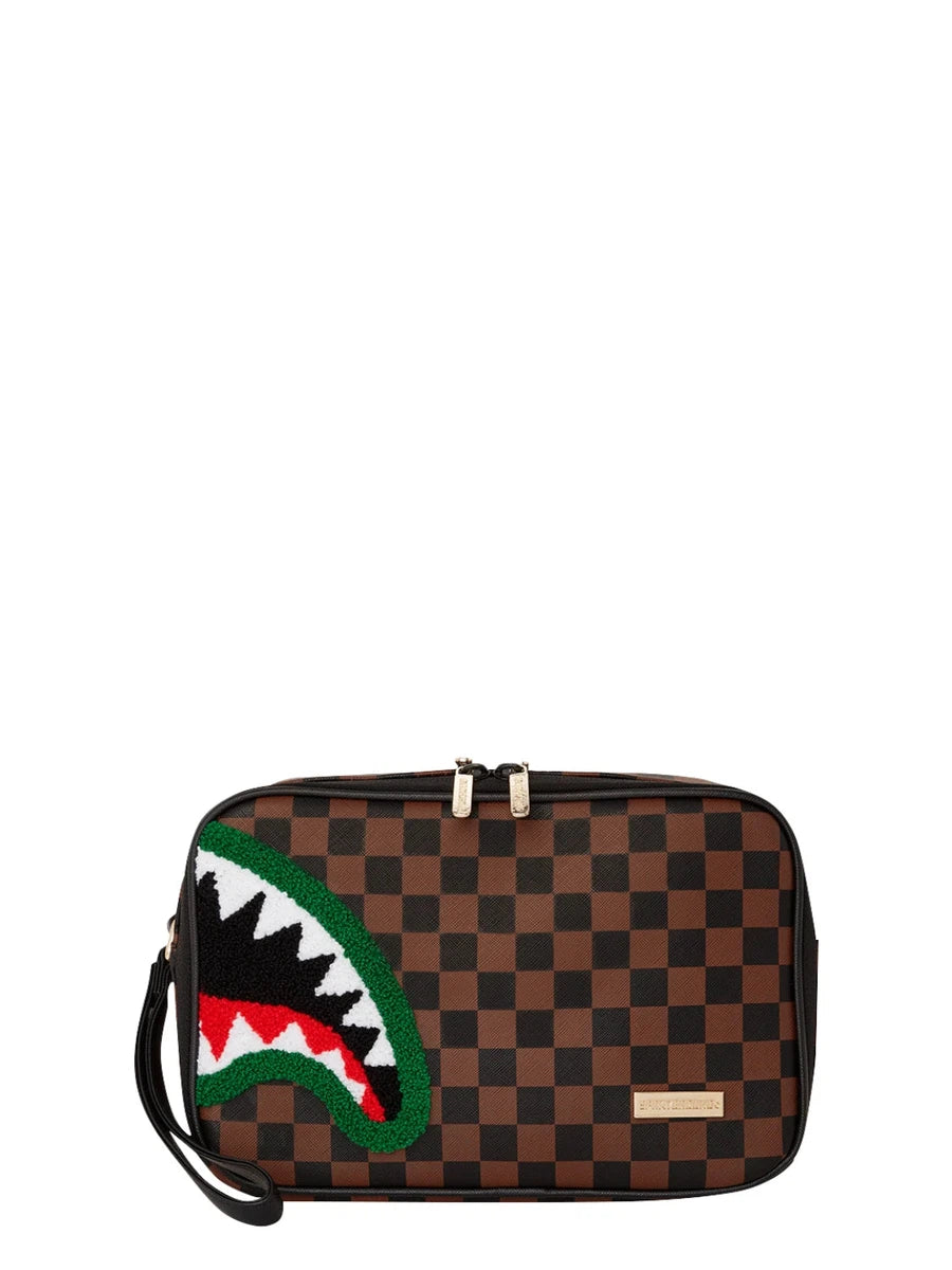 Pochette e Beauty Sprayground Chenille Sip Toiletry Brick Marrone-Sprayground-Pochette-Vittorio Citro Boutique