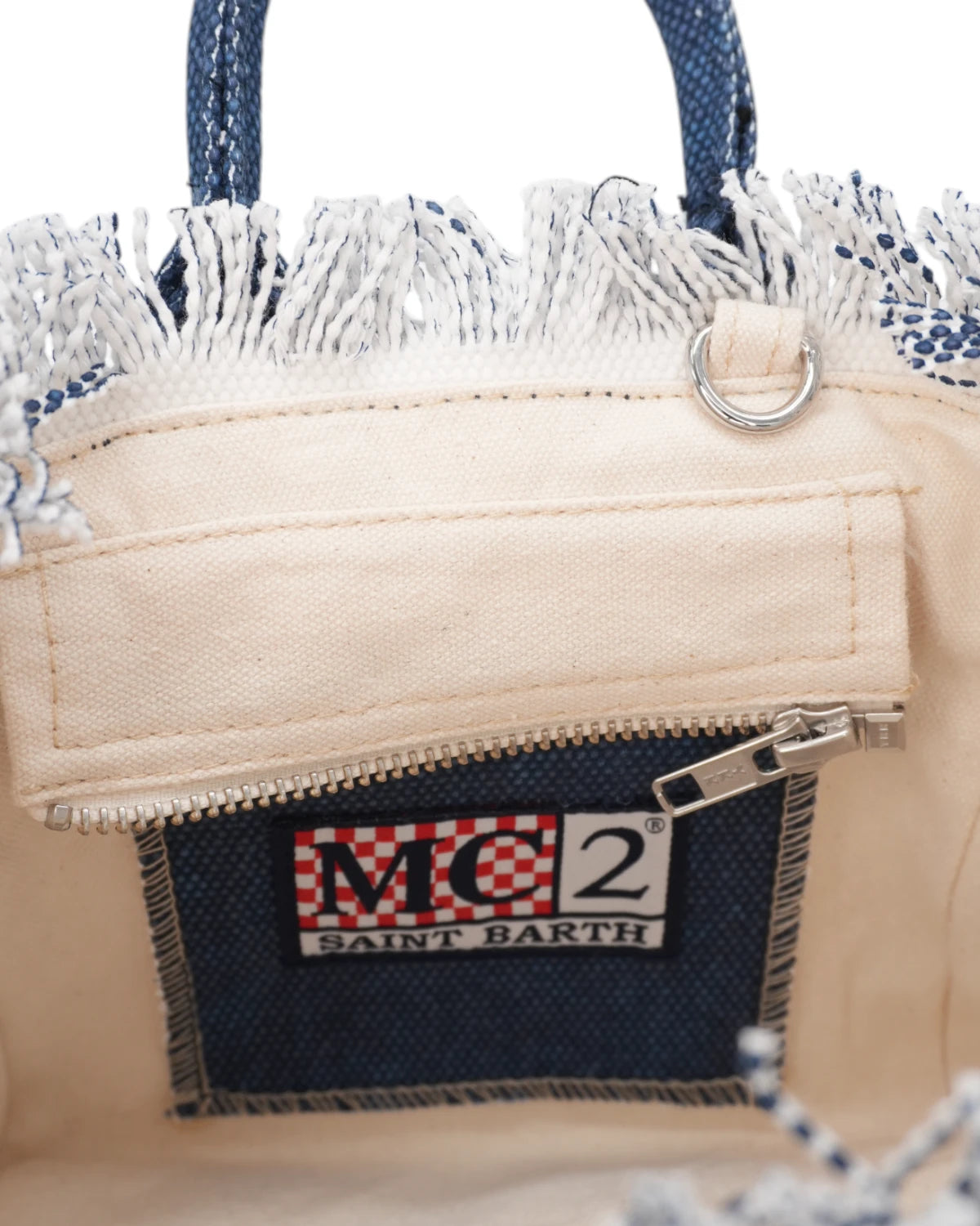 Borsa Mini Vanity in Tela di Cotone Blu Jeans-Borse a mano-Mc2 Saint Barth-Vittorio Citro Boutique