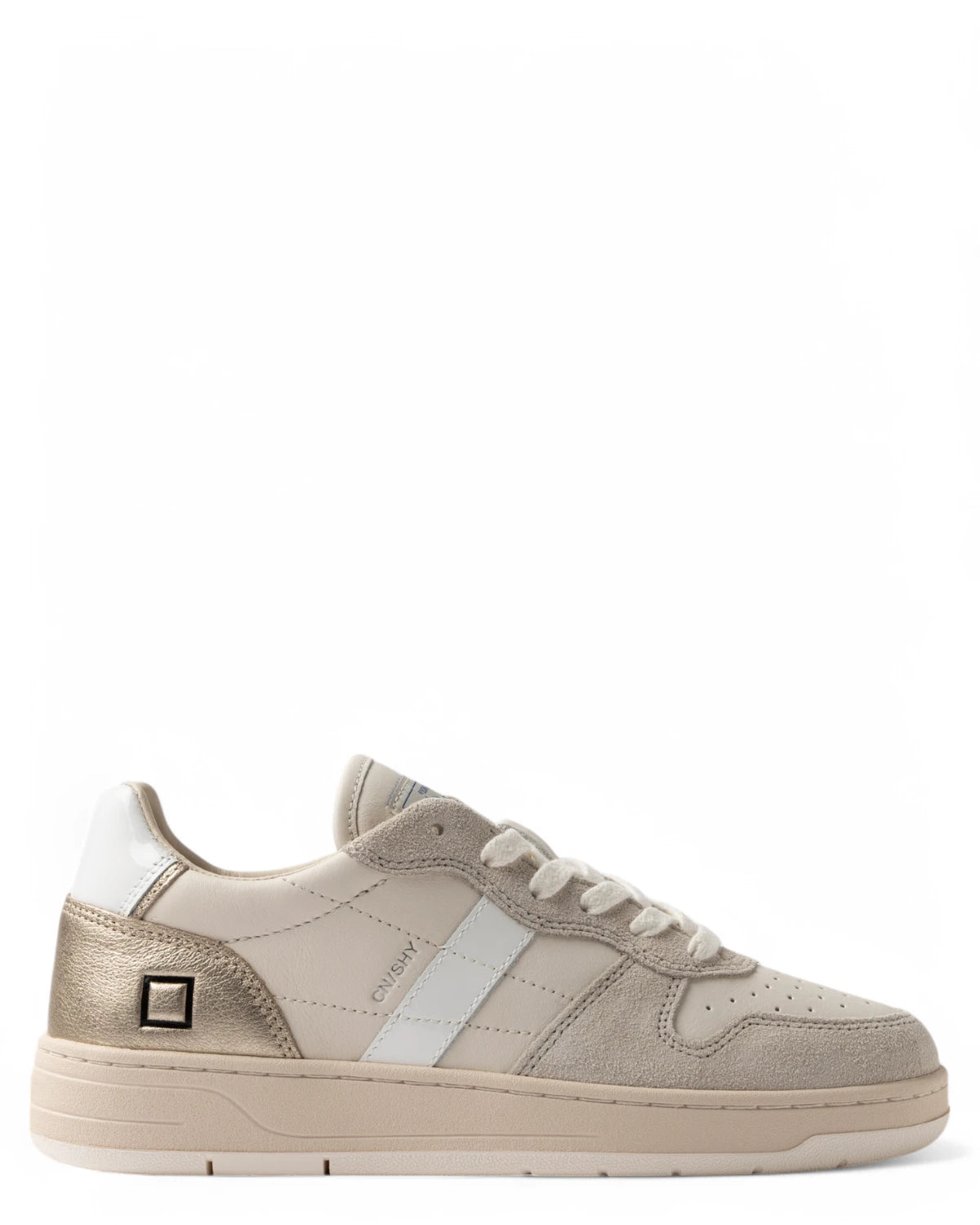 Sneakers Court Shiny White-Platinum-D.A.T.E.-Sneakers-Vittorio Citro Boutique