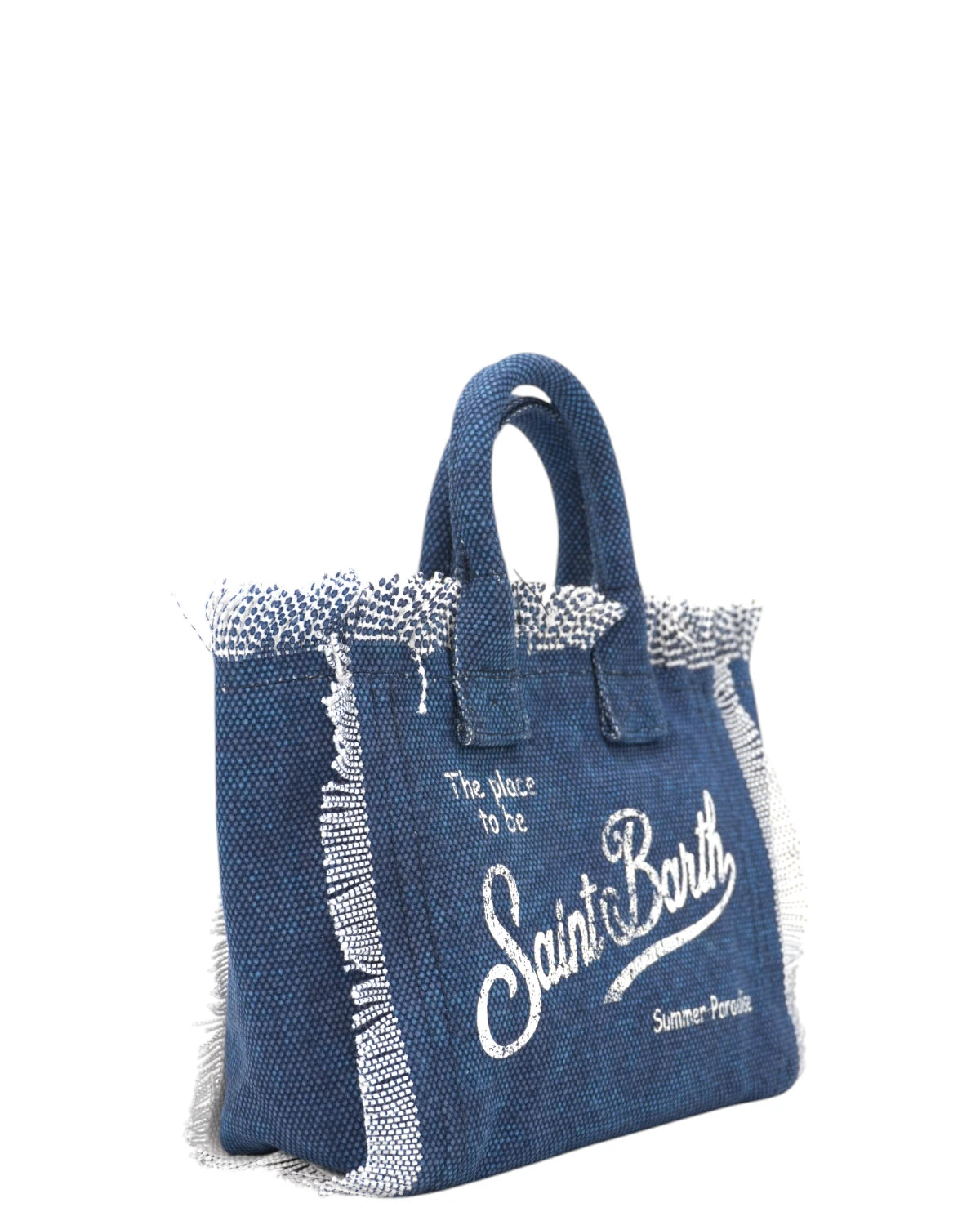 Borsa Mini Vanity in Tela di Cotone Blu Jeans-Borse a mano-Mc2 Saint Barth-Vittorio Citro Boutique