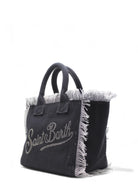 Borsa Vanity in Tela di Cotone Nero-Mc2 Saint Barth-Borse a spalla-Vittorio Citro Boutique