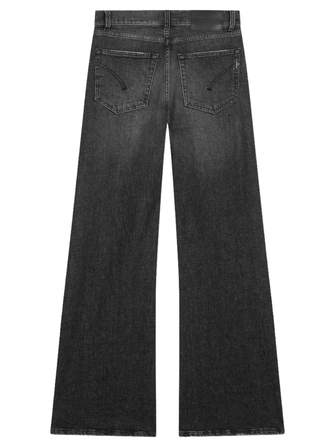 Jeans Amber grigio con bottone gioiello-Dondup-Jeans-Vittorio Citro Boutique