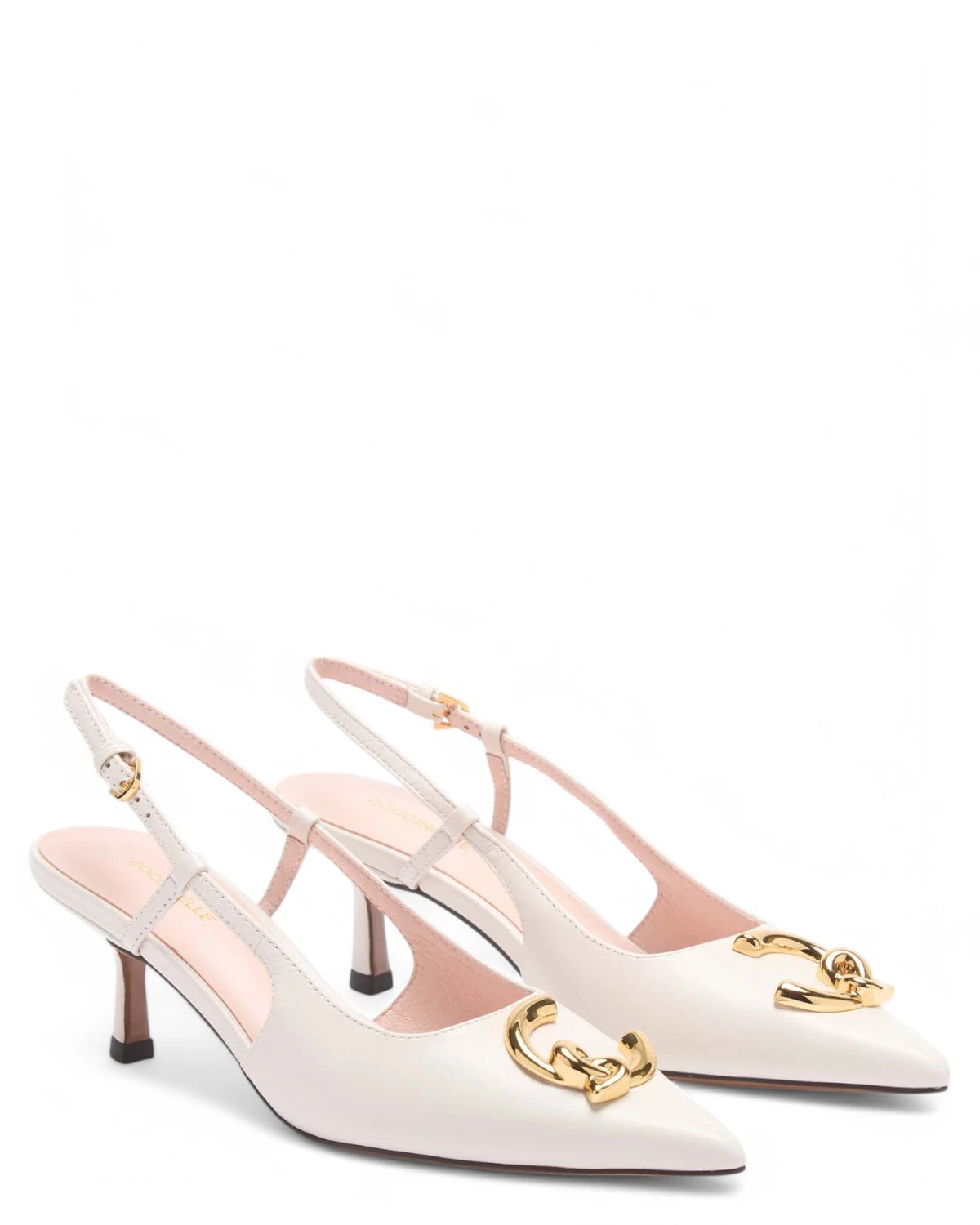 Slingback in Pelle con Tacco 65mm e Logo Iconico-Coccinelle-Slingback-Vittorio Citro Boutique