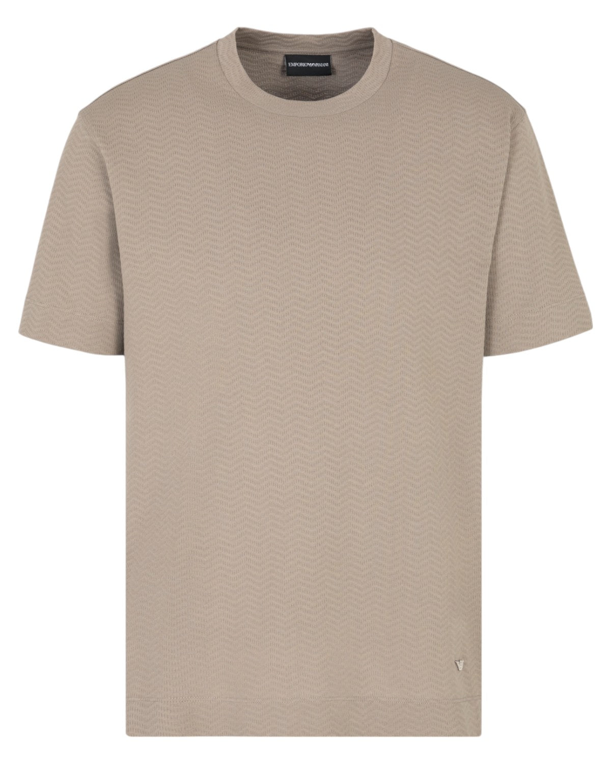 T-shirt i in jersey jacquard di puro cotone-T-shirt-Emporio Armani-Vittorio Citro Boutique