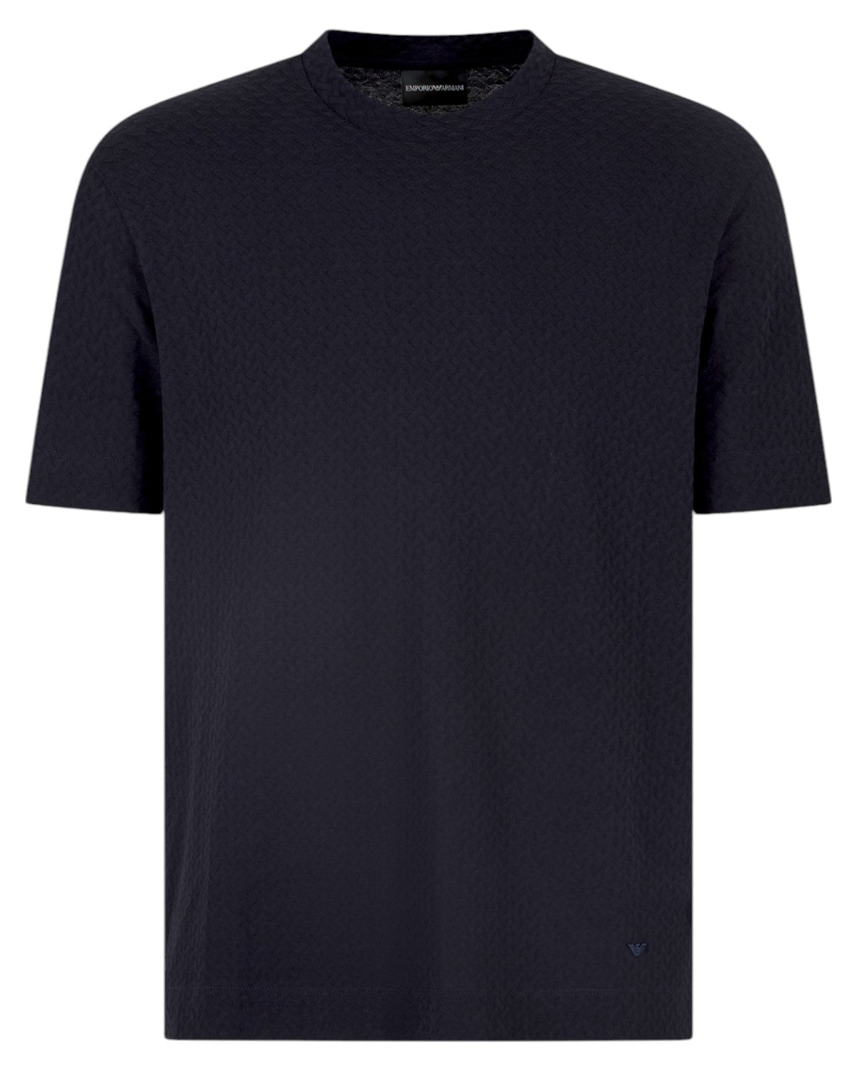 T-shirt i in jersey jacquard di puro cotone-T-shirt-Emporio Armani-Vittorio Citro Boutique