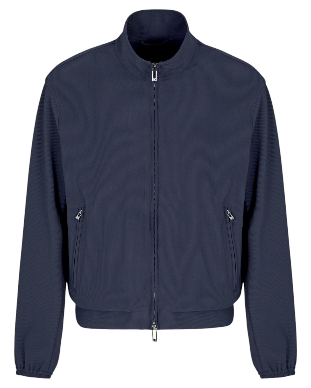 Blouson Full Zip in Nylon Stretch Effetto Canneté-Emporio Armani-Giacche-Vittorio Citro Boutique