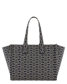 Shopper Media in Canvas Jacquard Monogram con Tracolla Regolabile-Borse a spalla-Emporio Armani-Vittorio Citro Boutique