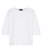 Blusa in Popeline di Cotone con Maniche Torchon-Camicie-Emporio Armani-Vittorio Citro Boutique