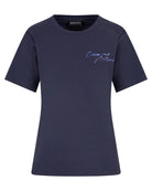 T-shirt in jersey con ricamo logo multicolor-Emporio Armani-T-shirt-Vittorio Citro Boutique